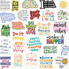 300 Pcs Motivational Inspirational Stickers for Scrapbook, Laptop, Water Bottle