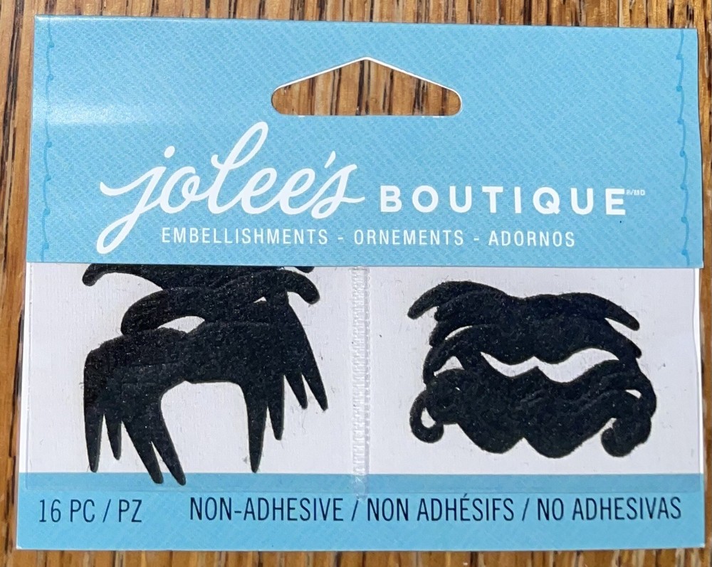 Jolees Mini Black Mustache Prop Photo Dress Up Picture Scrapbook Non-Adhesive