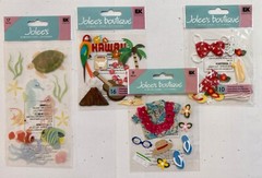 Lot of 4 – Jolee’s Boutique 3D Stickers TRAVEL Tropical Vacation Hawaii Beach…