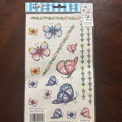 Decoupage,Decal And Rub On Transfer Lot Anna Griffin Bees Flowers Butterfly