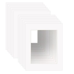 ZBEIVAN 11×14 White Picture Mats with Core Bevel Cut Frame Mattes for 8×10 Pictu