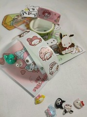 Sanrio Hello Kitty Stationery Memo Pad Washi Tape Stickers Enamel Pin and Charms