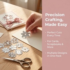 2 Pcs Cutting Die Set Templates for Card Making Craft Dies Cardmaking