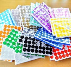 Assorted Sizes Colour Sticker Dots Adhesive Round Labels Circular Spot Scrapbook
