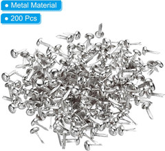 4.5 X 8 Mm Mini Brads for Paper Crafts, 200 Pcs round Paper Fastener Metal for A