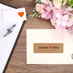 120 Count 1 Roll Thank You for Stickers 1″x3″ Adhesive Rectangle Gift Seal Label