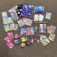 HUGE LOT LISA FRANK Vintage Stickers Dogs Cats Bears Kittens Tape Stamps Pencil