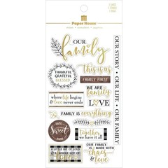 Blessed Family Clear Sticker Sheet for Scrapbooking & Crafts