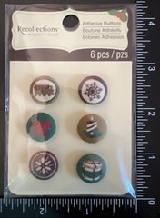 2011 Recollections Adhesive Buttons For Crafting & Scrapbooking Holiday 199350