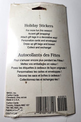 Carlton Cards American Greetings Christmas Stickers Ginger Candy VTG New 1995