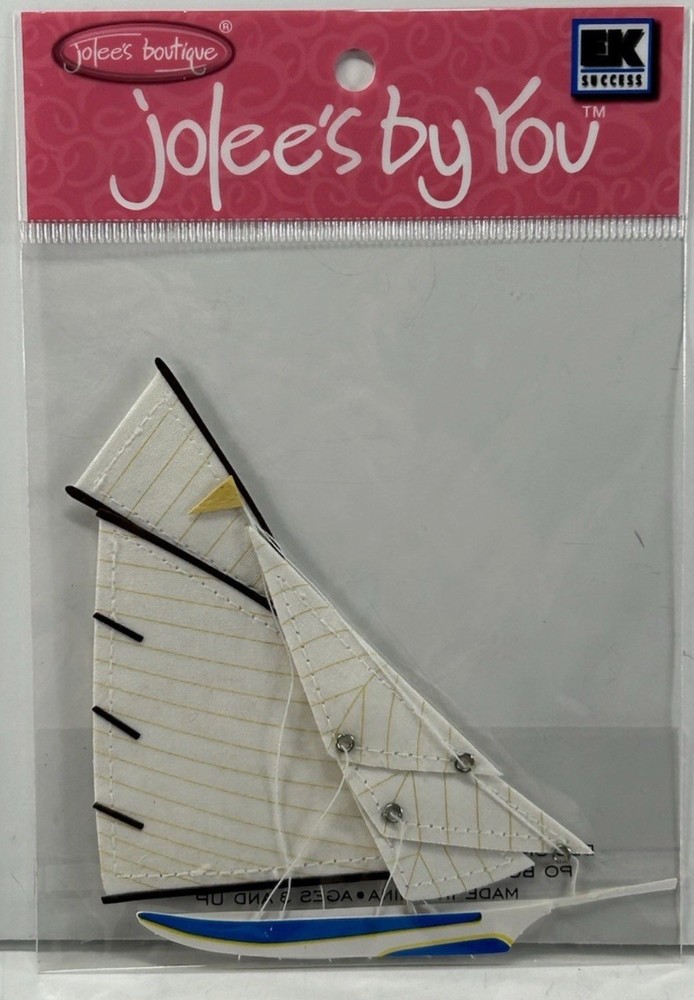 New Jolee’s By You SLOOP Sticker Sealed SAILBOAT NAUTICAL