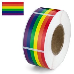 250 Rainbow Rectangle Stickers for Pride, LGBTQ Awareness, Parades & Events