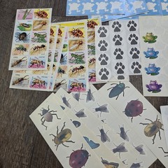 Large Lot Of Assorted Stickers Vintage Modern Scrapbooking Animals Smiley School