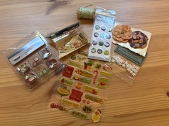 Christmas Scrapbooking & Paper Crafting Lot Chipboard Tags Brads Stickers Paper