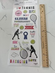 The Paper Studio Paper Craft Stick A Bilities I Love Tennis Game Set Match 23 PC