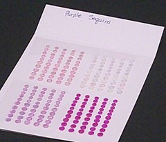 Stampin’ Up! Purple Adhesive-Backed Sequins (SAB), retired, NIP