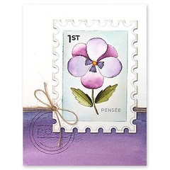 New Penny Black Rubber Stamp clear set ABLOOM flowers free USA ship