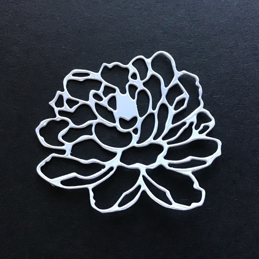 FLOWERS card stock die cut embellishments 6 Pcs Choose color 2” x 2-1/4″