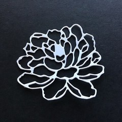 FLOWERS card stock die cut embellishments 6 Pcs Choose color 2” x 2-1/4″