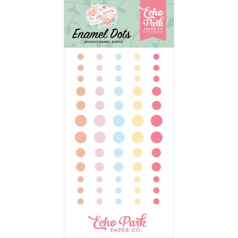 Crafts Enamel Dots EP Sticky Back Our Little Princess Pastel Colors Pink Blue +