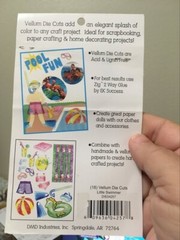 Paper Reflections Vellum Die Cuts LITTLE SWIMMER ~ Pool Ball Summer vacation