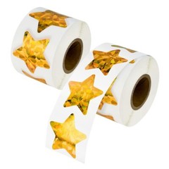 1000Pcs 1.5 Inch Large Holographic Gold Star Stickers Adhesive Labels for School