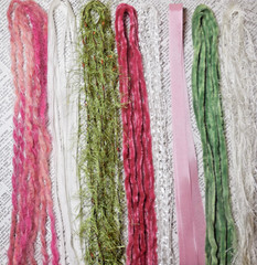 Fiber Art Yarn Journal Scrapbook Mixed Media Gift Wrap 24 Yds «Shabby Chic»