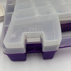 Lot of Crafting Supplies beads jewelry making bobbins glitter paint trays