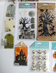 Scrapbooking Sticker Lot 10 Packages Halloween Ghost Bats Spider Dimensional b)
