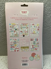 My Minds Eye Party Yay Stickers 6 sheets w/ Gold Foil Accents