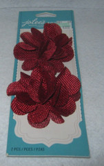 EK Success – Jolee’s Boutique – Dimensional Stickers – Red Burlap Flowers