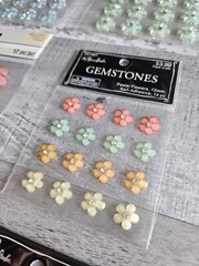 Sticker Lot Flowers Scrapbooking 3D Stickers Floral Gemstone Spring #118