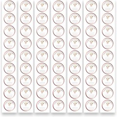 Mobiusea Creation Rosegold Baked with Love Stickers | 2 Inch 300pcs Packaging La