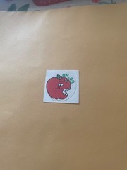 Vintage 1980s Trend Matte Apple Bitten Sticker