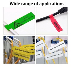 14 Sheet Multicolor Cable Labels, 420 Pcs Waterproof Vinyl P-Shaped Cable Tag…