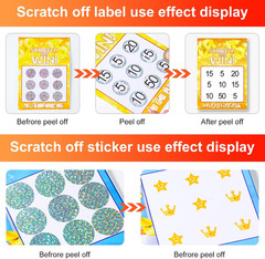 Holographic Scratch off Sticker 1Inch round Scratch off Label 1000Pcs/Roll
