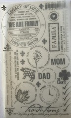SILVER WE ARE FAMILY Rub-On Transfers(4.5”x7-3/4”)Mom•Dad •Legacy•Card Making•
