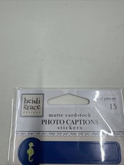 Heidi Grace Matte Card stock Photo Captions Stickers 15 Pieces