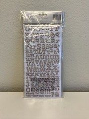 American Crafts Thickers Printed Chipboard Letter Stickers, Memo – 3 Pack