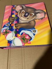 Vintage Lisa Frank Koala Binder With Sailor Moon Trading Cards