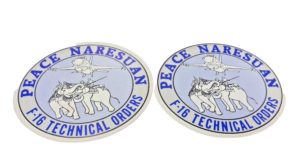 Peace Naresuan F-16 Technical Orders 4″ Sticker Lot of 6 Military Aviation