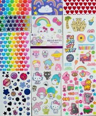 STICKER LOT Sandylion Hallmark RECOLLECTIONS AGC HASBRO CARLTON TREND EUREKA SET