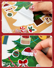 48 Sheets Christmas Tree Party Favors Stickers for Kids