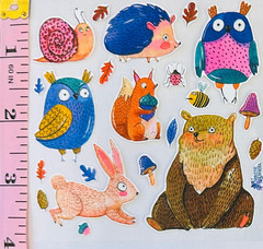 Violette Stickers Woodland Animals Crafts Planner Supply Scrapbook Owl Bunny