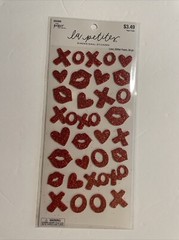 La Petites Dimensional sticker set. XOXO Glitter Foam 30 Pieces New