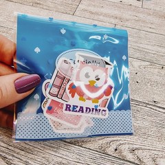 Reading & Library 5pc Sticker Bundle: Owl, Dinosaur, Book Stacks, Library Tote