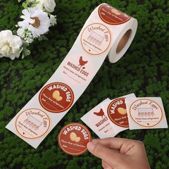 500pcs Washed Eggs Stickers, 2in Farm Fresh Eggs Stickers Egg Carton Stickers…