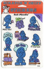 Vintage 1983 Kent Toys MOODIES Scratch and Sniff Stickers: GRAPE pack