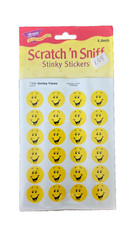 NIP Vintage Trend Scratch ‘n Sniff Lemon Smiley Faces Sticker Pack – T-956