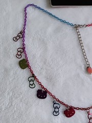 Sanrio Hello Kitty Charm Necklace 2013 Rainbow Chain
